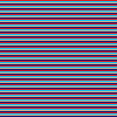 [ Thumbnail: Red, Deep Sky Blue, Beige, and Midnight Blue Colored Lined/Striped Pattern Acrylic Print ]