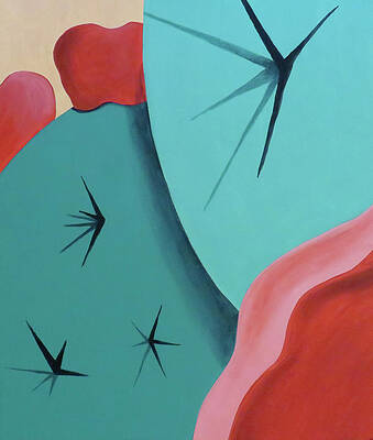 Wall Art - Painting - Red Flower One by Ted Clifton