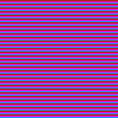 [ Thumbnail: Red, Fuchsia, and Blue Colored Stripes Pattern Poster ]