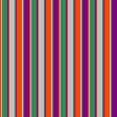 [ Thumbnail: Red, Grey, Sea Green, and Purple Colored Lines/Stripes Pattern Acrylic Print ]