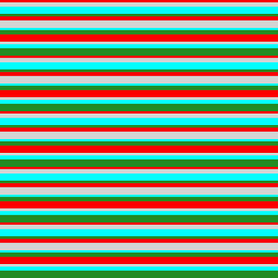 [ Thumbnail: Red, Light Gray, Aqua, and Forest Green Colored Lines/Stripes Pattern Acrylic Print ]