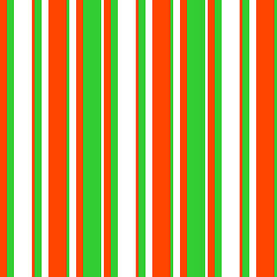 [ Thumbnail: Red, Lime Green, and White Colored Pattern of Stripes Tote Bag ]