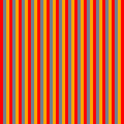 [ Thumbnail: Red, Slate Gray, and Orange Colored Stripes Pattern Acrylic Print ]