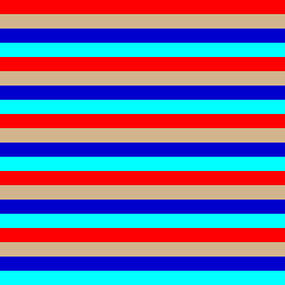 [ Thumbnail: Red, Tan, Blue, and Cyan Colored Lines/Stripes Pattern Tote Bag ]