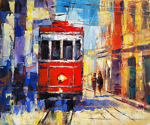 Vintage Trolley Paintings Fine Art America