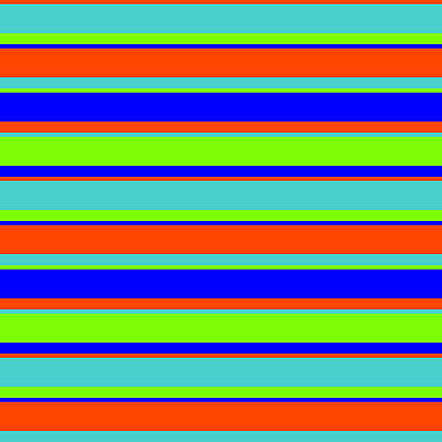 [ Thumbnail: Red, Turquoise, Green, and Blue Colored Stripes/Lines Pattern Shower Curtain ]