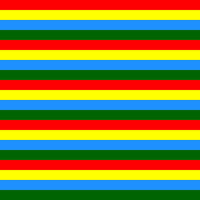 [ Thumbnail: Red, Yellow, Blue, and Dark Green Colored Lined/Striped Pattern Acrylic Print ]
