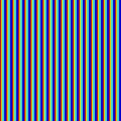 [ Thumbnail: Red, Yellow, Turquoise, and Blue Colored Pattern of Stripes Acrylic Print ]