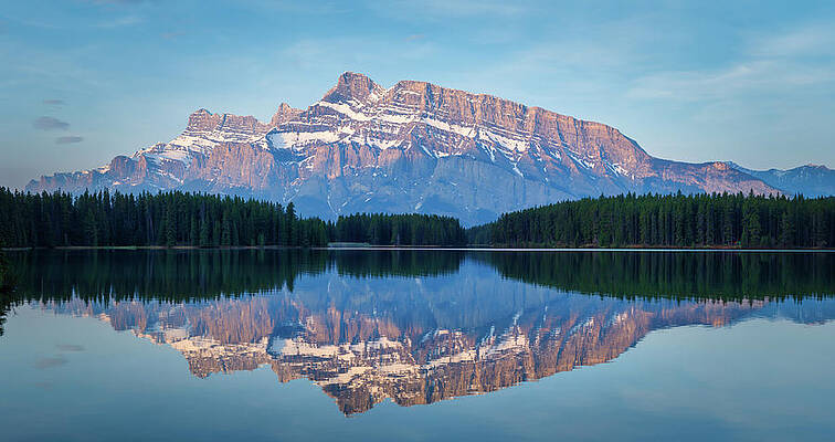 Reflecting on Mount Rundle by Rick Deacon Reflecting on Mount Rundle by Rick Deacon