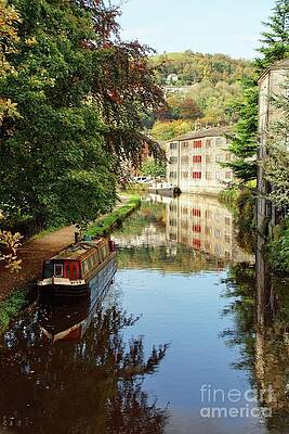 Reflections at Hebden Bridge, Yorkshire. by David Birchall Reflections at Hebden Bridge, Yorkshire. by David Birchall
