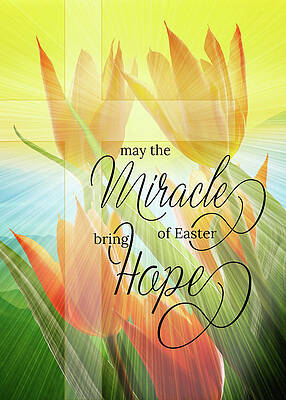 Religious Easter Tulips and Cross Bring Hope by Doreen Erhardt Religious Easter Tulips and Cross Bring Hope by Doreen Erhardt