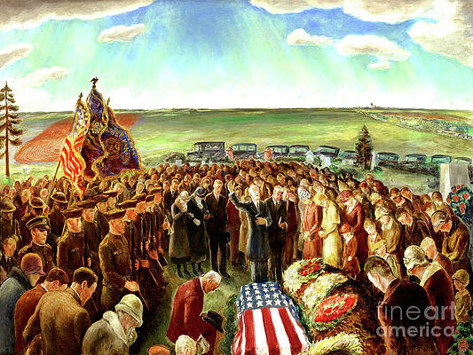 Wall Art - Painting - Remastered Art The Return of Private Davis from the Argonne by John Steuart Curry 20240110 by John Steuart Curry