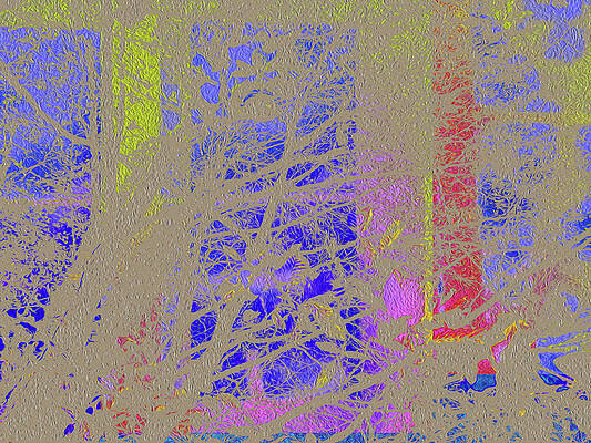Wall Art - Mixed Media - Remixed Blue Sky Abstract Landscape by Itsonlythemoon -