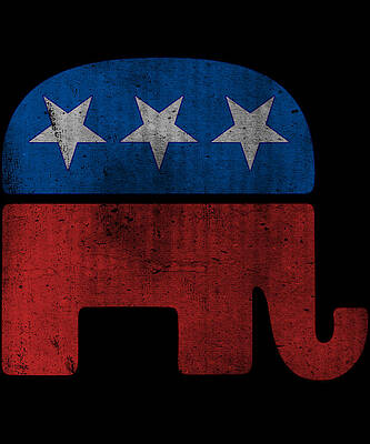 Wall Art - Digital Art - Republican Elephant Retro by Flippin Sweet Gear