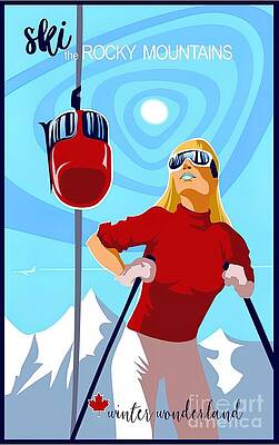 Retro alpine ski by Moore Bruce