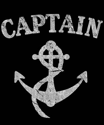 Wall Art - Digital Art - Retro Captain Of The Ship by Flippin Sweet Gear