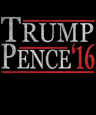 Wall Art - Digital Art - Retro Donald Trump Mike Pence by Flippin Sweet Gear