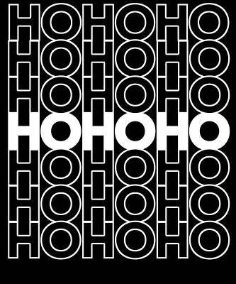 Wall Art - Digital Art - Retro Ho Ho Ho Santa Christmas by Flippin Sweet Gear