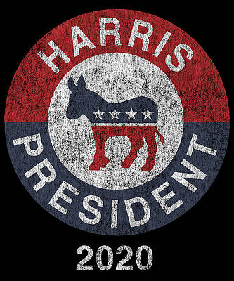 Wall Art - Digital Art - Retro Kamala Harris For President 2020 by Flippin Sweet Gear