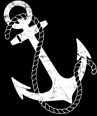Wall Art - Digital Art - Retro Nautical Anchor by Flippin Sweet Gear