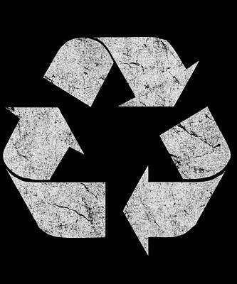 Wall Art - Digital Art - Retro Recycle Logo by Flippin Sweet Gear