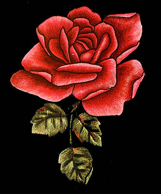 Wall Art - Digital Art - Retro Rose by Flippin Sweet Gear