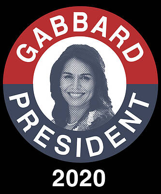 Wall Art - Digital Art - Retro Tulsi Gabbard for President 2020 by Flippin Sweet Gear