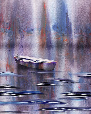 Ripples On The Water Peaceful Lake Watercolor by Irina Sztukowski Ripples On The Water Peaceful Lake Watercolor by Irina Sztukowski