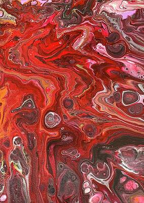  Painting - Rivers, Streams in Reds by Suzy Lang