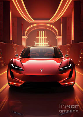 Roadster Electric Car Tesla by masje studio