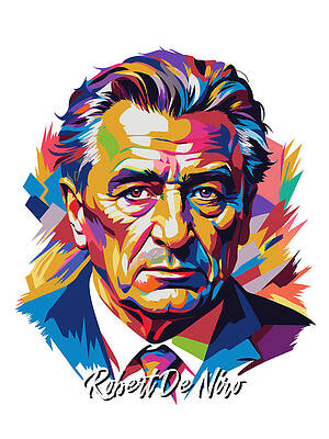 Wall Art - Digital Art - Robert De Niro #3 in WPAP Pop Art by Vector Artnesia