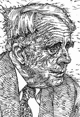 Robert Frost  Pencil portrait Male sketch Robert frost