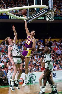 Kareem Abdul-jabbar and Jack Sikma Poster by Andy Hayt 