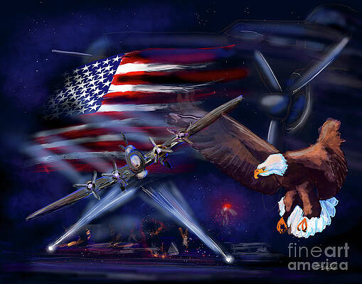 Wall Art - Digital Art - Rockets Red Glare II by Doug Gist