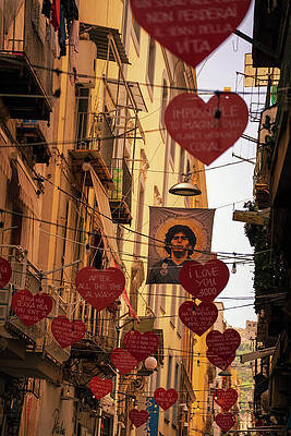 Wall Art - Photograph - Romantic Street Decorations with Heart-Shaped Messages in Urban Setting by Arpan Bhatia