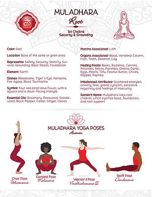Yoga Chakra Poses Chart - 74 BBG by Serena King