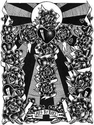 Wall Art - Drawing - Rose Heart by Bart Eason