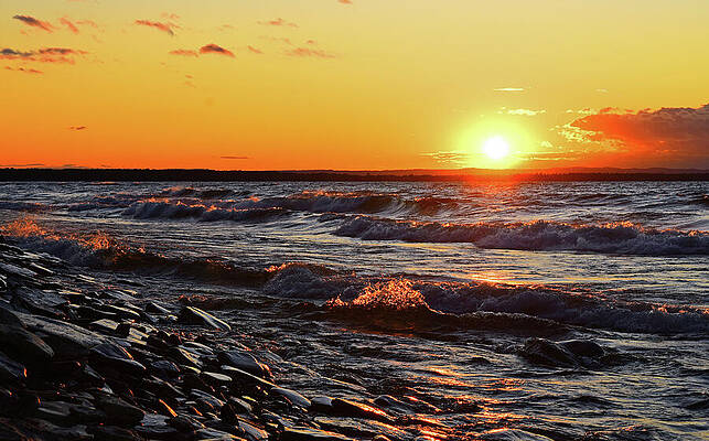 Wall Art - Photograph - Rough Waters Sunset by Vi Ray