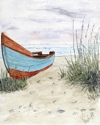 Row Boat on the Beach by David King Studio Row Boat on the Beach by David King Studio