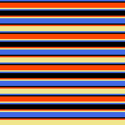 [ Thumbnail: Royal Blue, Black, Red, and Tan Colored Lines/Stripes Pattern Duvet Cover ]