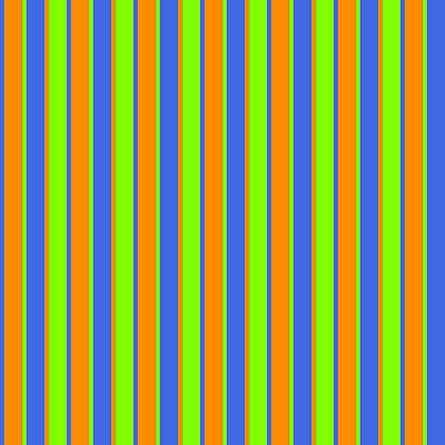 [ Thumbnail: Royal Blue, Dark Orange, and Chartreuse Colored Lines Pattern Duvet Cover ]