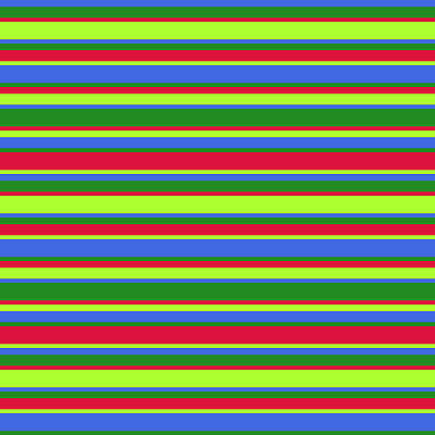 [ Thumbnail: Royal Blue, Forest Green, Crimson, and Light Green Colored Stripes/Lines Pattern Acrylic Print ]