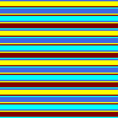 [ Thumbnail: Royal Blue, Yellow, Maroon, and Aqua Colored Lined Pattern Duvet Cover ]