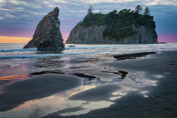 Ruby Beach Sunset - Olympic National Park by Adam Pender Ruby Beach Sunset - Olympic National Park by Adam Pender