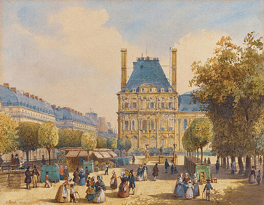 Rue de Rivoli and Pavillon Marsan by AM FineArtPrints Rue de Rivoli and Pavillon Marsan by AM FineArtPrints