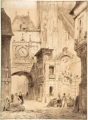 Rue du Gros Horloge, Rouen Print by Wijnand Nuijen