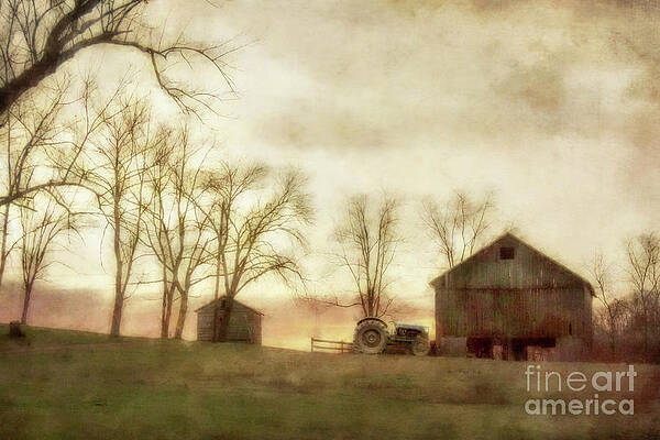 Rustic Farm Barn and Tractor by Randy Steele Rustic Farm Barn and Tractor by Randy Steele