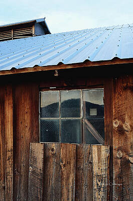Rustic Farm Building with Window Reflection by Kae Cheatham Rustic Farm Building with Window Reflection by Kae Cheatham