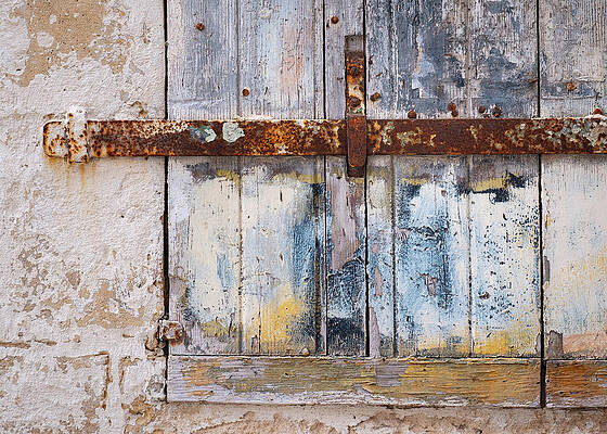 Wall Art - Photograph - Rustic Window Shutter by Dave Bowman