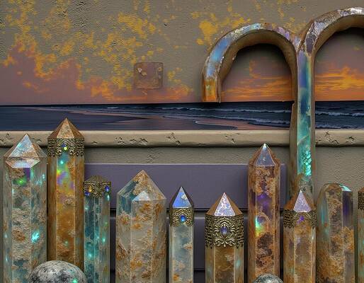 Wall Art - Digital Art - Rusty Points by Eris And AI